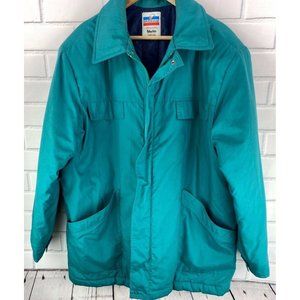 Vintage WinterHawk Men's Large Teal Full Zip Snap